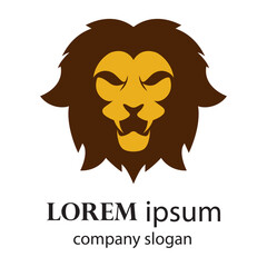 Elegant and dignified lion head logo design