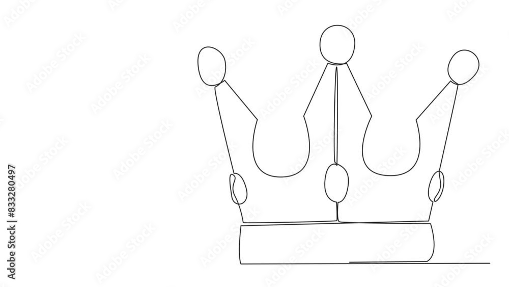 Poster animated self drawing of single continuous line drawing businesswoman climbing crown with rope. prep