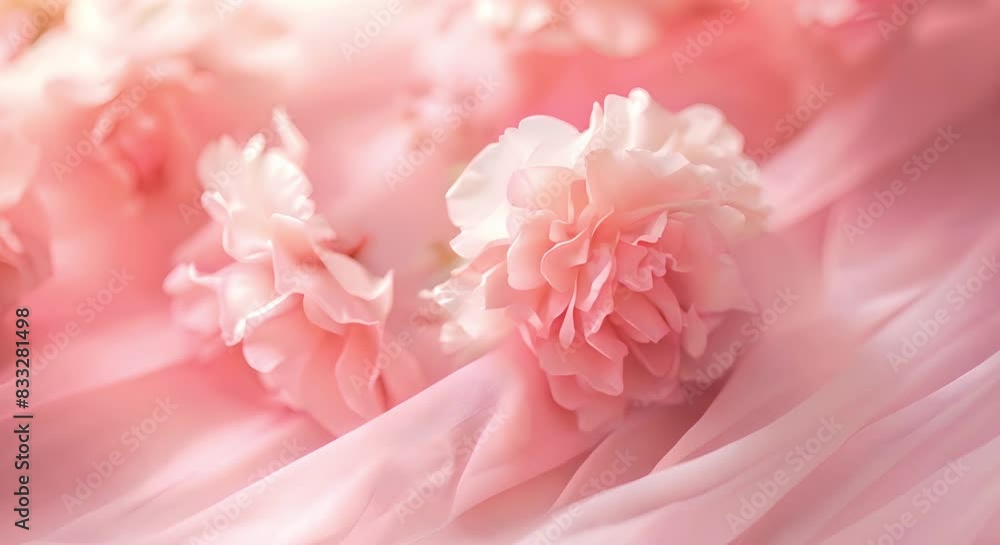 Aufkleber creating a delicate setting with soft pink backdrop in a photography studio. concept photography stu