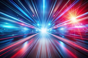 Abstract glowing blue rays on a dark background