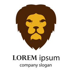 Elegant and dignified lion head logo design