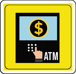 Atm sign, Airport atm sign