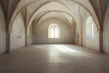 Obraz premium Castle architecture building corridor.