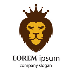 Elegant and dignified lion head logo design