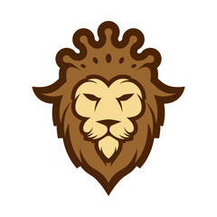 Obraz premium Elegant and dignified lion head logo design
