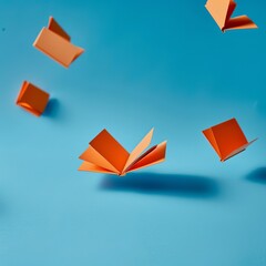 origami paper plane with banner