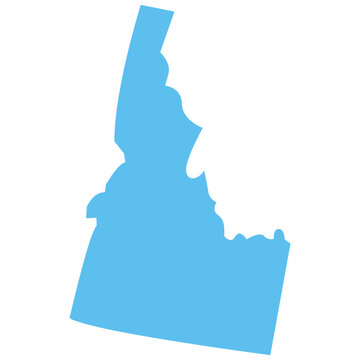 recommend clip art: IDAHO USA state maps blue vector outline boundary silhouette illustration, American state map
