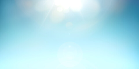 A bright fresh sunny spring, summer blue sky background