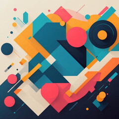 Obraz premium Geometric Abstract Background , Modern and Stylish Design