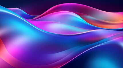 Abstract Colorful Waves with Smooth Gradient
