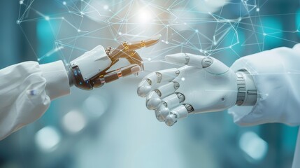 Technology Concept : Big data technology and data science. Data scientist analyzing and visualizing complex data