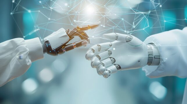 Technology Concept : Big data technology and data science. Data scientist analyzing and visualizing complex data
