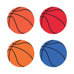 Obraz premium Basketball Multiple Colours Set