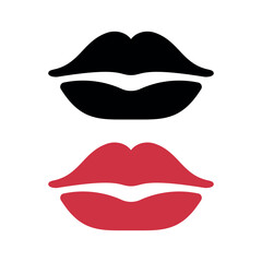 Lips Black And Red