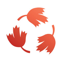 Maple Leaves In Recycle Shape