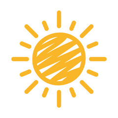 Sketch Style Sun Yellow
