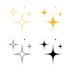 Sparkle Stars Flat And Outline Set