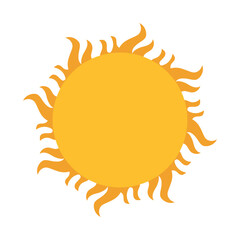 Sun Flames Style Flat Colours