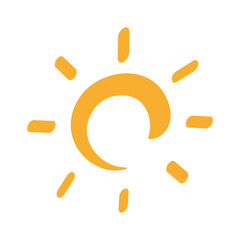 Sun Yellow Spiral Doodle