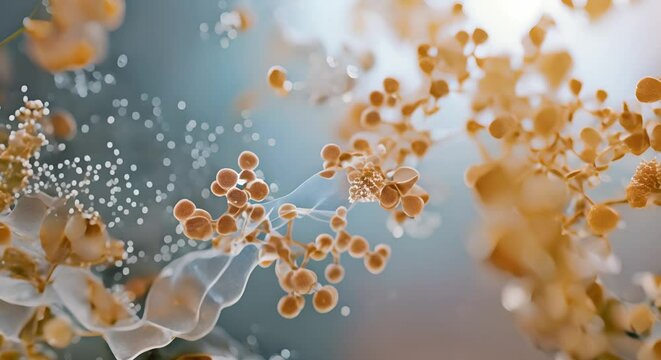 Visual Representation of IgG Antibody Protein Structure at a Molecular Level. Concept Antibody Structure, Molecular Level, Immunology, Scientific Illustration