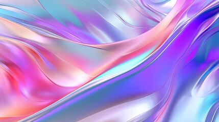 Fototapeta premium Vibrant abstract fluid waves in pink, blue, and purple.