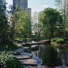 reflection in the pond