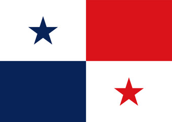 Official national Panama flag illustration. Computer illustration. Digital illustration