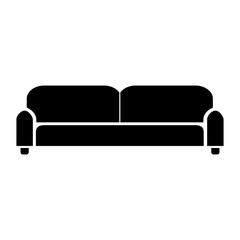 Sofa icon vector. Furniture illustration sign. Armchair symbol or logo.