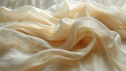 Obraz premium Beige Silk Waves Fabric Texture Background