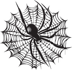 Obraz premium spider vector silhouette white background