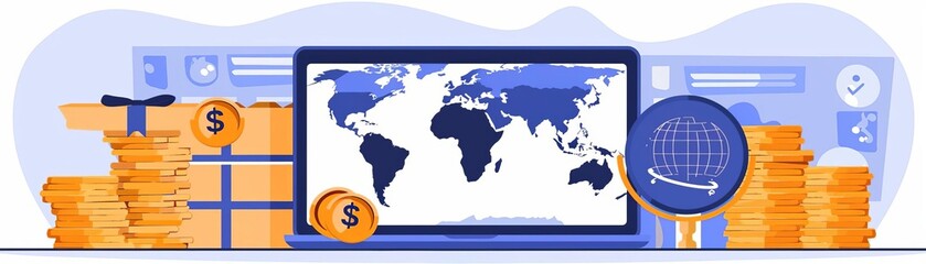 Develop a concept of a digital nomad working from a remote