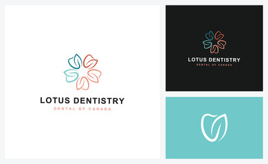Geometric Dental Logo Design. Tooth Icon Design Vector Illustration