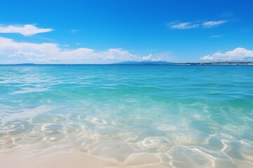 Fototapeta premium Beautiful Tropical Beach with Clear Sky Generative AI