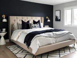 A modern and chic bedroom