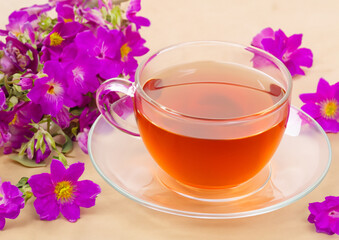 ティータイム　花　工芸茶　ティーパーティー　お茶会