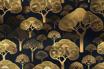 Seamless tree background pattern 