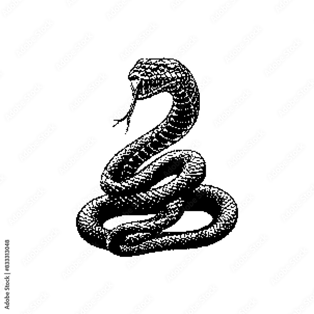 Poster snake dithering bitmap vector element