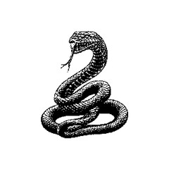 Snake Dithering Bitmap Vector Element