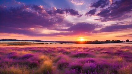 sunset over the river