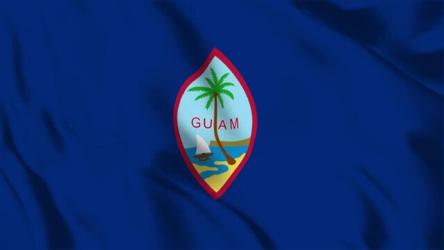 Guam Waving Flag Hight Quality , For Youtube and Other Social Media Use