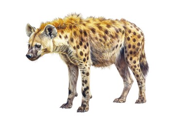 Naklejka premium Illustration of a Hyena hyena wildlife cheetah.