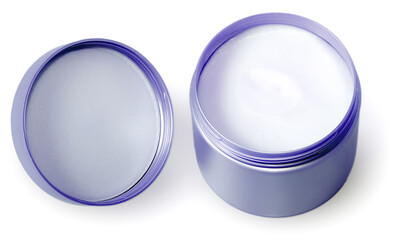 White cream isolated on white background