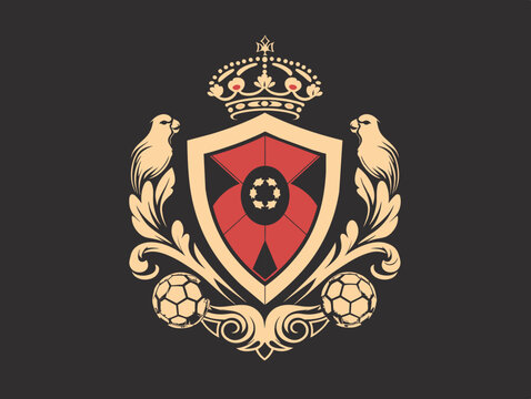 Vector Football Club Logo emblem featuring two birds perched on top.