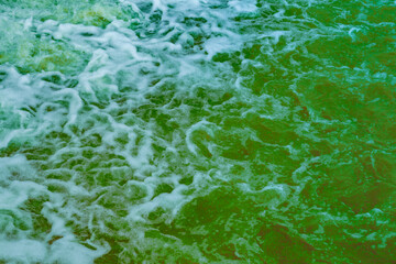 Turbulent water flow of rivers