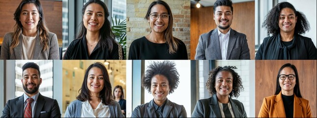 Obraz premium Diverse people team. Positive coworkers. Creative professionals.