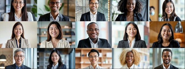 Obraz premium Diverse people team. Positive coworkers. Creative professionals.