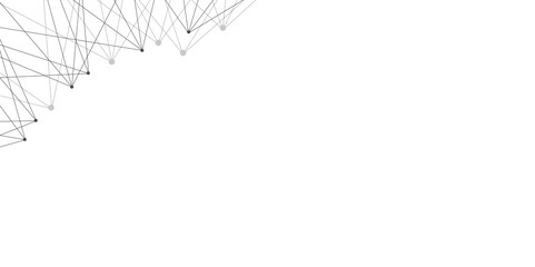  Abstract connection on white background. Network technology background with dots and lines