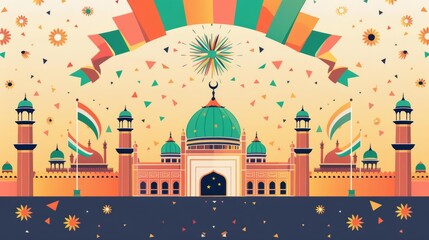 Blank vintage card for Republic Day