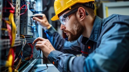 Obraz premium A highly skilled technician running diagnostics on a malfunctioning desktop computer