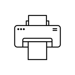 printer icon isolated on white